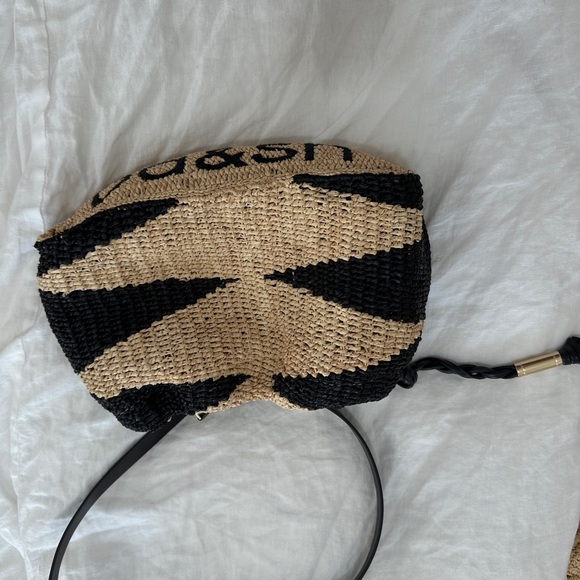 June Raffia Black and Tan Bag BA&SH - Picture 4 of 11